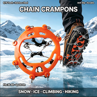 Crampons à chaîne en acier inoxydable antidérapants à 8/10 dents pour la neige, l'escalade, la randonnée et la traction sur glace