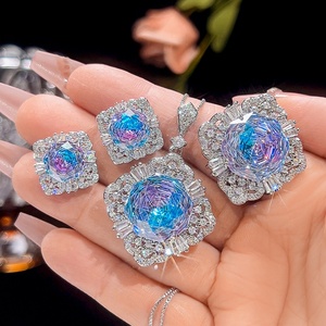 Wholesale Eco-friendly Copper 16-10mm Color-Changing Zircon Pendant <b>Earrings</b> <b>Set</b> Mixed Design Jewelry <b>Set</b> for Bold Style - Product Image 3