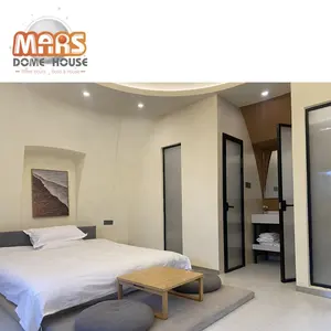 Paneles de sándwich de fácil montaje, casas de domo Mars FRP prefabricadas con excelente aislamiento de poliuretano de 5CM para el hogar o el hotel