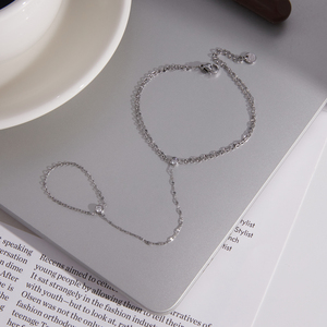 J&D Jewelry - Brazalete de Acero Inoxidable de Doble Capa con Circonita Blanca, Cadena de Mano Impermeable, Joyería Minimalista para Mujer - Product Image 6