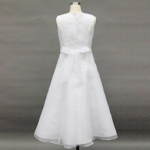 D30569 Vestido <span class=keywords><strong>de</strong></span> <span class=keywords><strong>Primera</strong></span> <span class=keywords><strong>Comunión</strong></span> con Cuello Blanco y Cuentas con Chaqueta <span class=keywords><strong>de</strong></span> Satén - Product Image 6