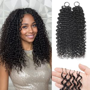 Extensioni di capelli umani ricci pre-loopate all'uncinetto, in stile Kinky Raw Indian Hair, <span class=keywords><strong>con</strong></span> piume ricce birmane, leggere, per trecce all'uncinetto. - Product Image 1