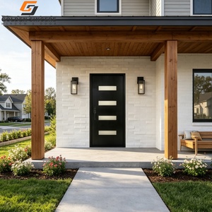 Puerta de Entrada Exterior Moderna Personalizada GS, Puerta Frontal de Metal Acabado con 5 Años de Garantía - Product Image 1