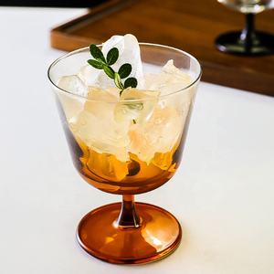 <span class=keywords><strong>Haute</strong></span> <span class=keywords><strong>tige</strong></span> large bouche Dessert verres café whisky Cocktail verre dégradé coloré givré jambes courtes tasse de mélange spéciale - Product Image 5