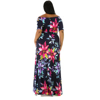 Robe décontractée d'été grande taille pour femmes vacances grande taille robe une pièce imprimée numérique XL-5XL pour femmes