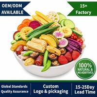 Geen toevoegingen Wereldwijde handel Bulk levering VF-proces Bulk levering Aangepast etiket Bulk gemengde groente- en fruitchips