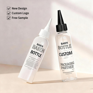 Bouteille en plastique vide cosmétique pour animaux de compagnie de 120ml 150ml 100ml Bouteilles à presser pour teinture capillaire pour huile capillaire avec capuchon supérieur torsadé - Product Image 1