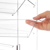 Vitrina acrílica giratoria Premium de 360 grados, 4 estantes extraíbles con cerradura de llave para gafas de sol, coleccionables de joyas