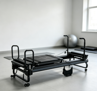 Matériel de fitness de luxe durable et réglable pour studio de yoga, lit de Pilates Reformer, équipement fonctionnel et peu encombrant