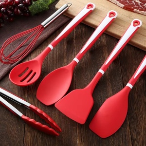 12 Pieces Silicone Kitchen Utensils Spatula Turner Whisk Kitchen <b>Tools</b> Set Cooking Utensils with Holder - Product Image 3