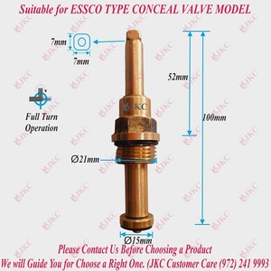 Aiguille de commande manuelle en laiton haute température pour applications générales avec fluides gazeux - Product Image 3