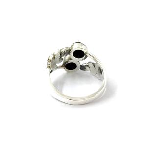 Bague en onyx noir, argent sterling 925, bague en pierre précieuse, onyx noir, collection artisanale, bagues fines, bijoux en argent, prix de gros - Product Image 4