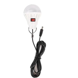 Led Bulb <b>12V</b> <b>Dc</b> With Switch Pc Lampshade Home Use Solar Powered Light - Product Image 2