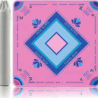 Tapis de Mahjong américain, tapis de table carré en caoutchouc avec marquages des règles de Charleston, tapis de jeu antidérapant et insonorisant avec sac