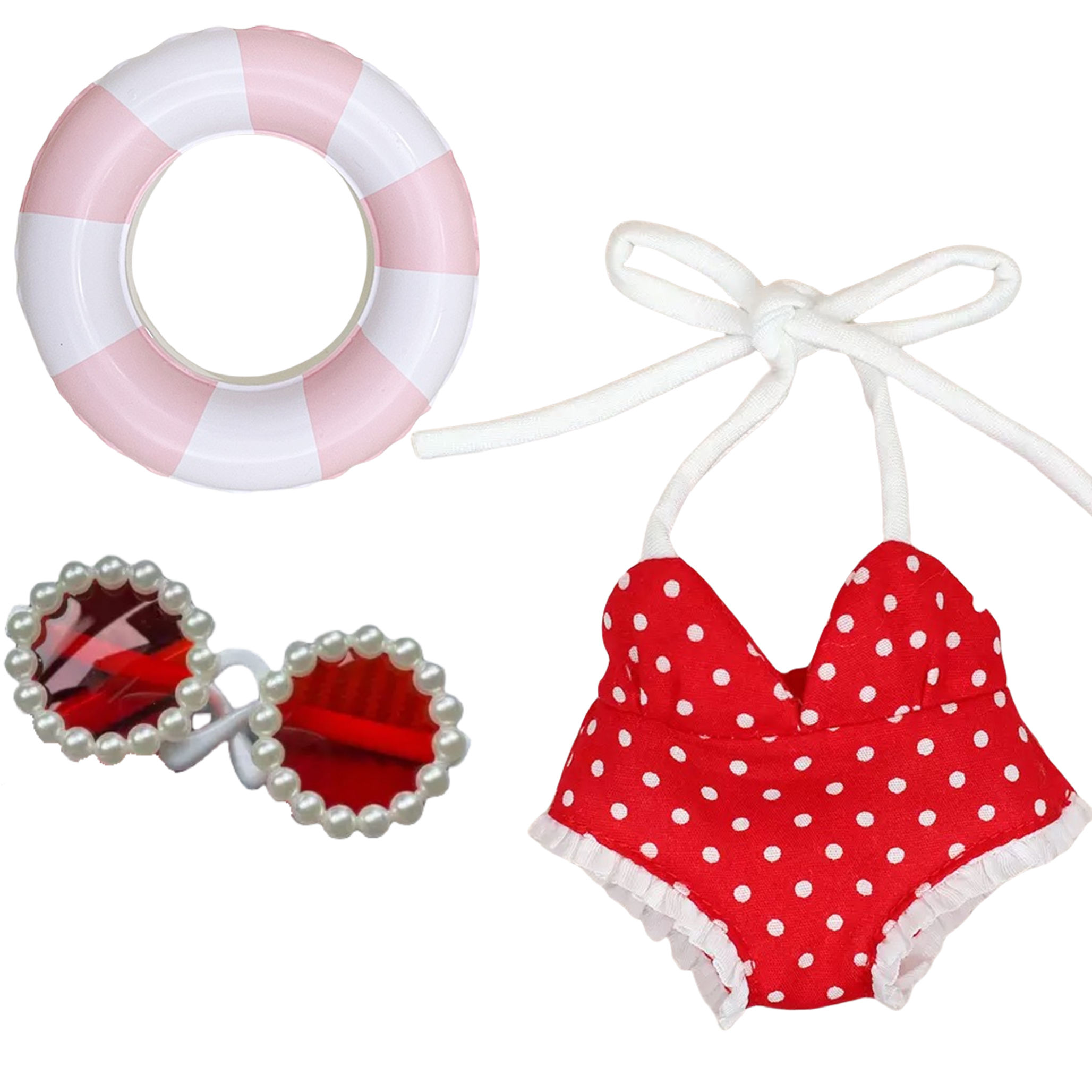 Bikini suit 1 - Glasses + swimsuit + swimming ring