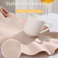 Sets de table ronds élégants à bords ondulés, résistants à la chaleur, antidérapants, couleur champagne métallique, pour table à manger