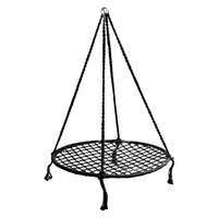 Prix de gros intérieur/extérieur jardin portable suspendu balançoire nid rond tressé corde frange hamac