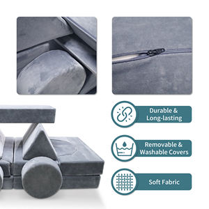 Divano Gioco Componibile <span class=keywords><strong>per</strong></span> <span class=keywords><strong>Bambini</strong></span> in Memory Foam, Divanetto Sezionale Convertibile e Cuscino da Pavimento <span class=keywords><strong>per</strong></span> Ragazzi e Ragazze - Product Image 3