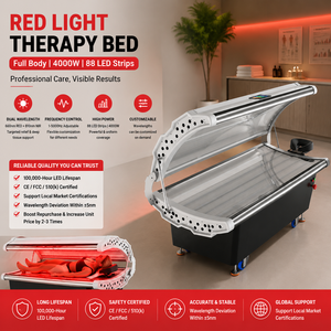 เตียงบำบัดด้วยแสงสีแดง Suyzeko สำหรับทั้งร่างกาย 4000W 88 แถบ LED 88 ดวง 1-5000Hz เตียง LED อินฟราเรด สำหรับใช้ในเชิงพาณิชย์ บ้าน สปา และคลินิก - Product Image 1