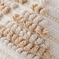 Nouveau bohème décoration maison crème coton tissé à la main taie d'oreiller Style Tribal gland taie d'oreiller unie