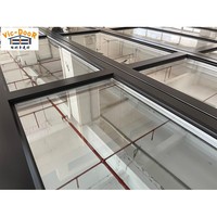 Porte sectionnelle en verre automatique de luxe Verre à faible émissivité trempé robuste Conception à pleine vue pour les maisons modernes Garage Économies d'énergie