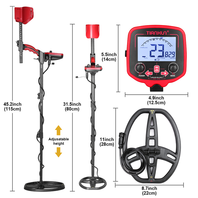 Best TX-850L Gold Metal Detector for Industrial Use Max Wading Depth 90CM Effective for Underwater Underground Treasure Hunting