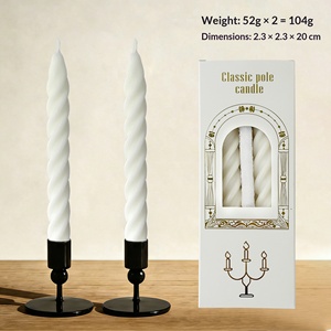 Bougies torsadées longues originales, multiples formes, pour dîner de fête, décoration de table à la maison - Product Image 6