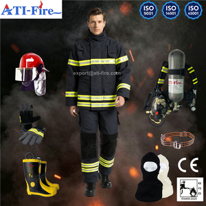 Combinaison de pompier ATI-FIRE EN469 FR en coton ignifuge, imperméable et résistante au feu, équipement de protection individuelle (EPI) pour la lutte contre les incendies, équipement de la brigade incendie - Product Image 2