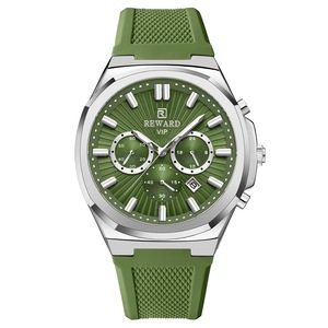 Reloj de Cuarzo para Hombre con Esfera Verde, Pantalla Analógica, Cronógrafo, Luminoso, Calendario, Resistente al Agua 30M, Caja de Aleación, Cierre de Hebilla - Product Image 5