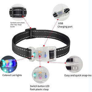 Best-seller Collier de dresseur de <span class=keywords><strong>chien</strong></span> anti-aboiement rechargeable Collier d'arrêt d'aboiement pour animaux de compagnie en plastique Collier de <span class=keywords><strong>chien</strong></span> LED - Product Image 3