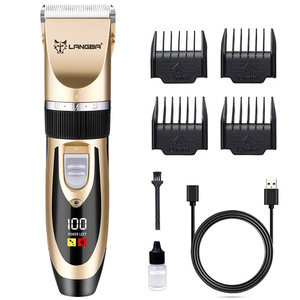 Tondeuse électrique pour animaux Langba avec écran LCD pour toilettage canin, rechargeable 110-240V, style moderne en plastique - Product Image 5
