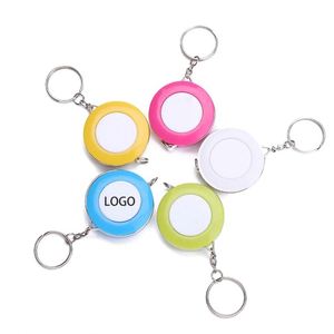 Mètre Ruban Rétractable Portable Personnalisé avec LOGO, Format Mini, Porte-clés Compact, Règle de Couture DIY pour la Maison et les Voyages, Idéal pour les Promotions - Product Image 1