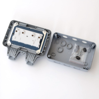 Prise murale industrielle étanche IP66 en ABS PC gris, 13A 250V, 2 prises avec voyant lumineux pour utilisation extérieure au Royaume-Uni/UE dans les jardins