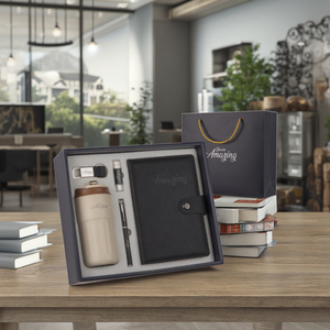 You Are Amazing Leather Notebook Gift Set - Journal & Metal Pen, Corporate Gifts