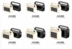 신제품 <span class=keywords><strong>2026</strong></span> 태양광 보조배터리 20000mAh 50000mAh LED 램프 조명 및 내장 케이블 포함, 아웃도어 여행용 - Product Image 6