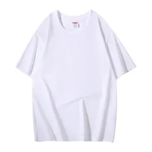 Wholesale Custom Your Brand Logo 100% Cotton Tee 260gsm Heavy Cotton Blank Men T Shirt Plain Casual Men's T-shirts