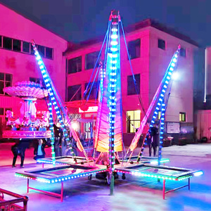 Mới thu hút ngoài trời rực rỡ ánh sáng nhảy <span class=keywords><strong>Bungee</strong></span> Trampoline đi xe làm bằng vật liệu PP bền - Product Image 2