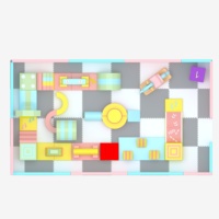 Équipement modulaire d'aire de jeux intérieure pour salle de jeux de maternelle Poutres d'escalade en mousse souple avec caractéristiques de jeu sensoriel