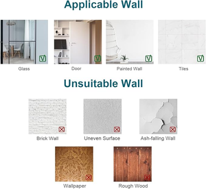 Incassable auto-adhésif sans cadre rectangulaire PS matériel doux miroir verre réfléchissant moderne Art déco Design pour hôtel maison - Product Image 6