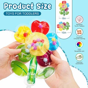 <strong>Flower</strong> Color Sorting Sensory Toy for Toddler Activities Fine Motor Matching <strong>Game</strong> Roadtrip Travel Essential Autism Fidgets Toys - Product Image 5
