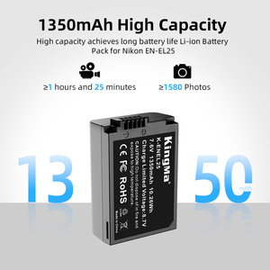 แบตเตอรี่กล้องแบบชาร์จไฟได้ KingMa EN-EL25 สำหรับกล้อง <span class=keywords><strong>Nikon</strong></span> Z30 / Z50 / <span class=keywords><strong>Z</strong></span> <span class=keywords><strong>Fc</strong></span> - Product Image 2