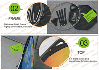 Support de bannière pop-up pliable grand format horizontal