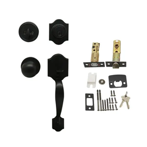 단일 핸들 무거운 그립 핸들 잠금 장치 메인 현관 도어 그립 핸들 잠금 블랙 럭셔리 도어 핸들 잠금 장치 - Product Image 1