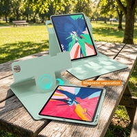 Étui Folio Magnétique Détachable en PU et Acrylique pour Tablette iPad 7/8/9 Gen Air3 Pro 10.5 Kindle 25x20