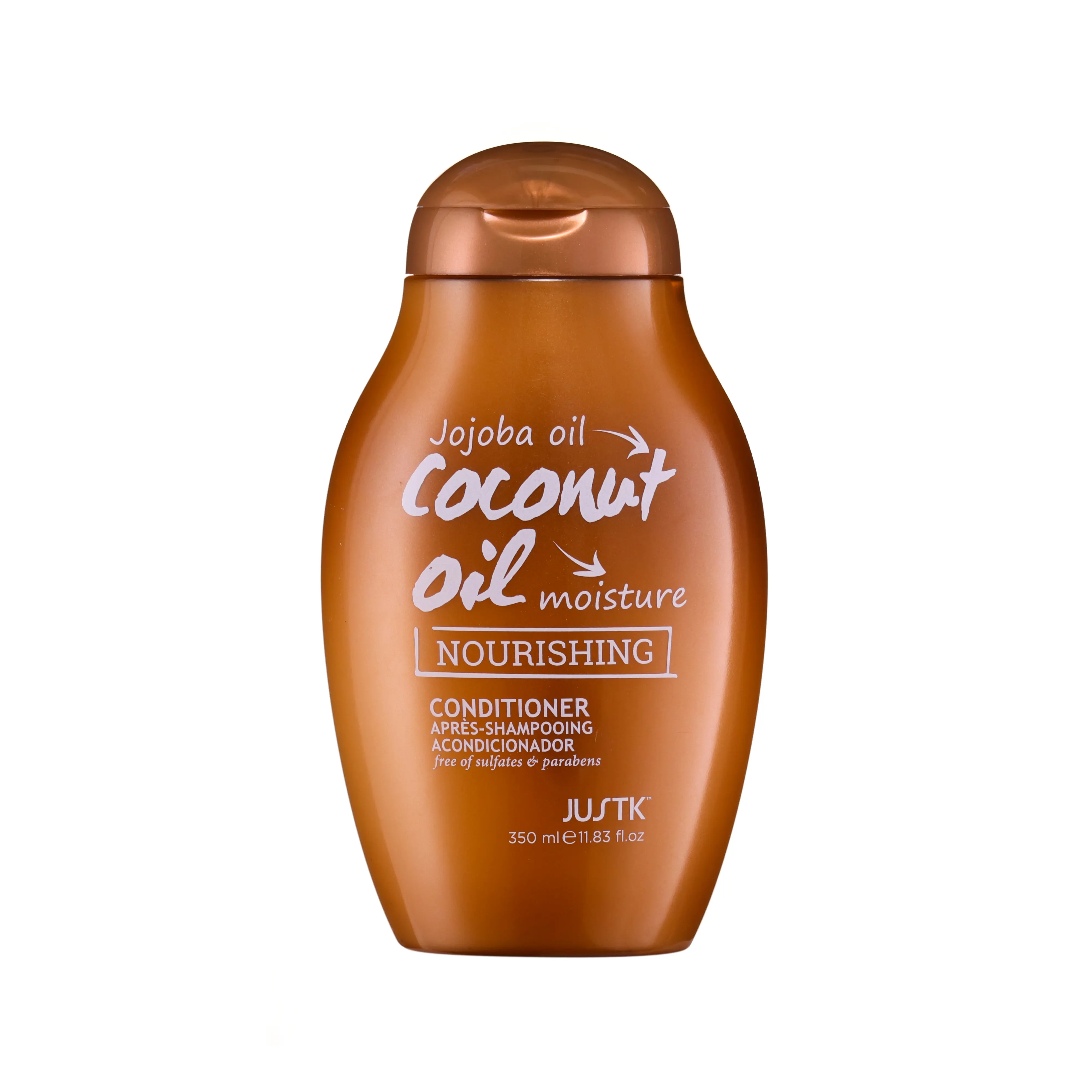 JUSTK professioneller Shampoohersteller Eigenmarke feuchtigkeitsspendende Haarpflege Haarpflege Kokosnussöl Shampoo und Conditioner