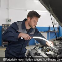 Lampe de travail LED flexible et pliable de 27 pouces, type C, rechargeable, haute luminosité, avec garantie d'un an pour la réparation automobile et mécanique