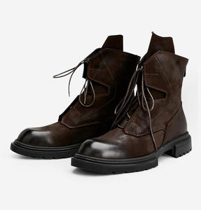 Nuevas Botas de Plataforma de Lujo al por Mayor, Botas de Seguridad Hechas a Mano, Botas de Cuero con Suela Gruesa, Botas Chukka de Piel de Becerro de Alta Calidad - Product Image 6