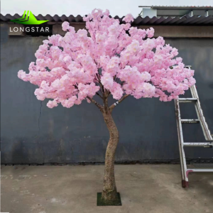 Plante artificielle de 3,5 m, grande plante d'extérieur, arbre de fleurs de pêcher artificielles, plante à fleurs en soie pour <span class=keywords><strong>mariage</strong></span>, fête, festival, aménagement paysager - Product Image 2