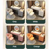 Meubles de chambre à coucher commodes avec tiroirs mode coiffeuse maquillage vanité coiffeuse avec miroir et chaise tabouret