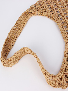 French Large-Capacity Hollow Woven Open <b>Square</b> Women's Bag for Simple Daily Leisure Seaside Holiday Tanjing - Product Image 2